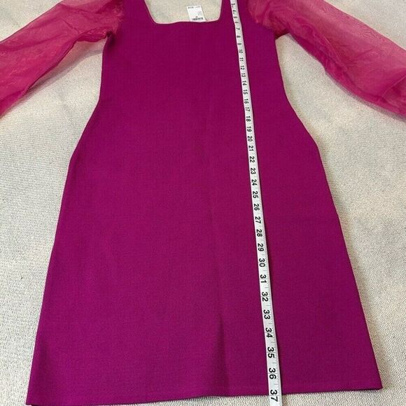 House of Harlow Pink Dress Size Small NWT Sheer Long Sleeve Cocktail Party - Picture 2 of 10